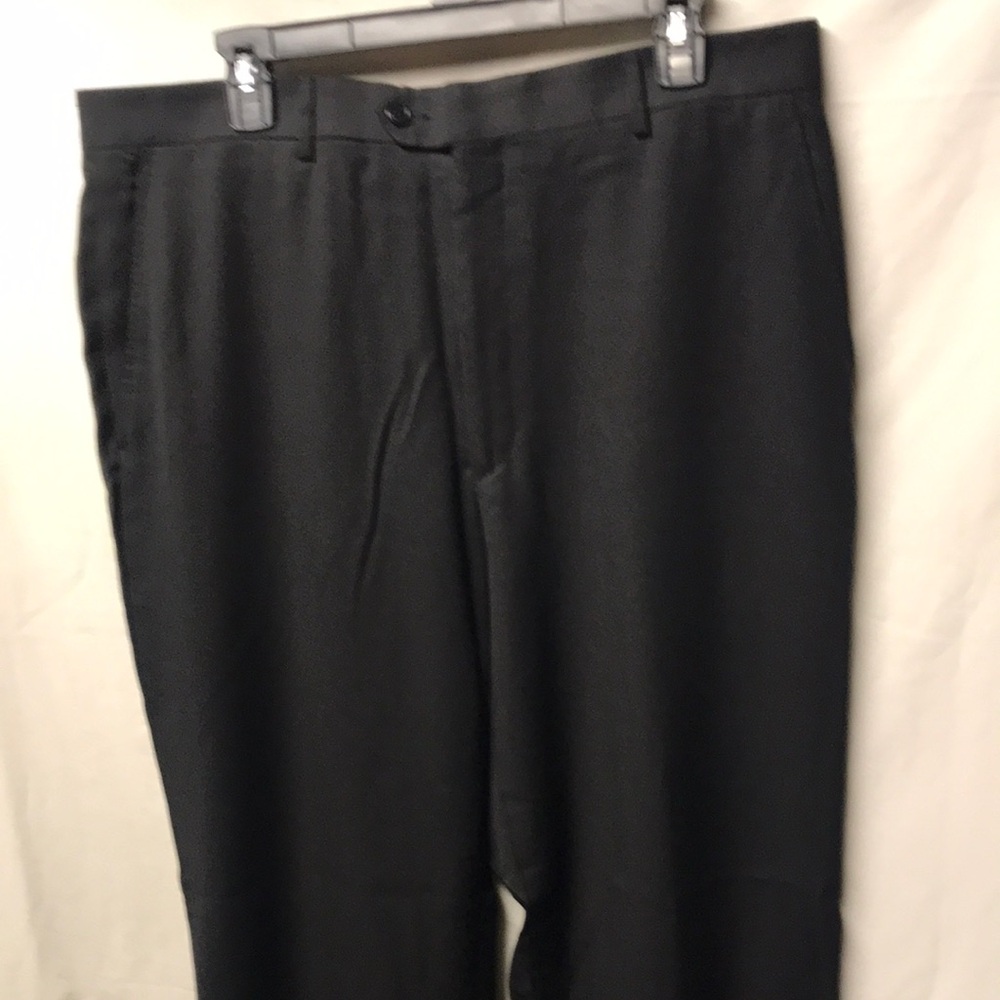 Men's Stafford Signature Classic Fit 100% Wool Black Dress Pants 38” x 32”